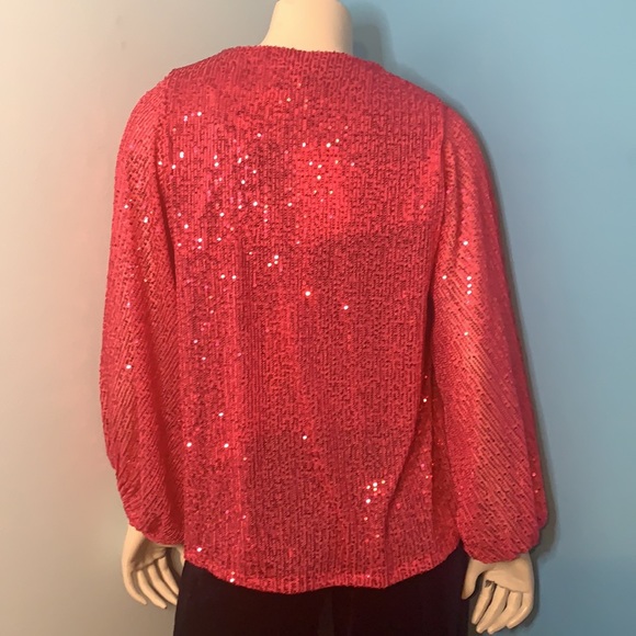 Winey Chicks lined sequin top with elastic sleeves - Picture 4 of 8